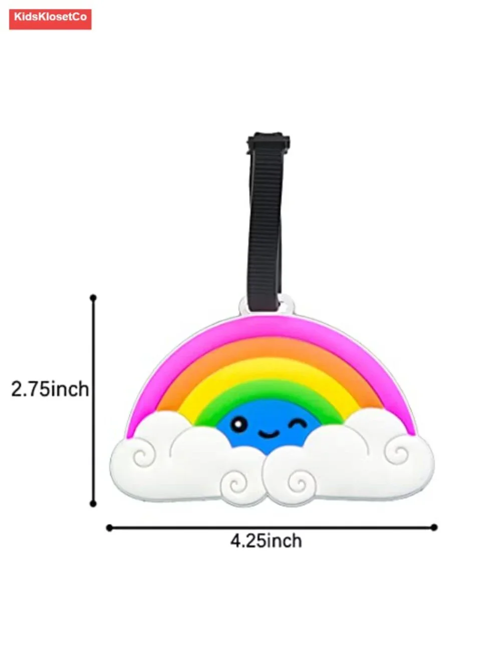 Rainbow Luggage Tag Durable Silicone ID Identifier for Suitcase Backpack Travel